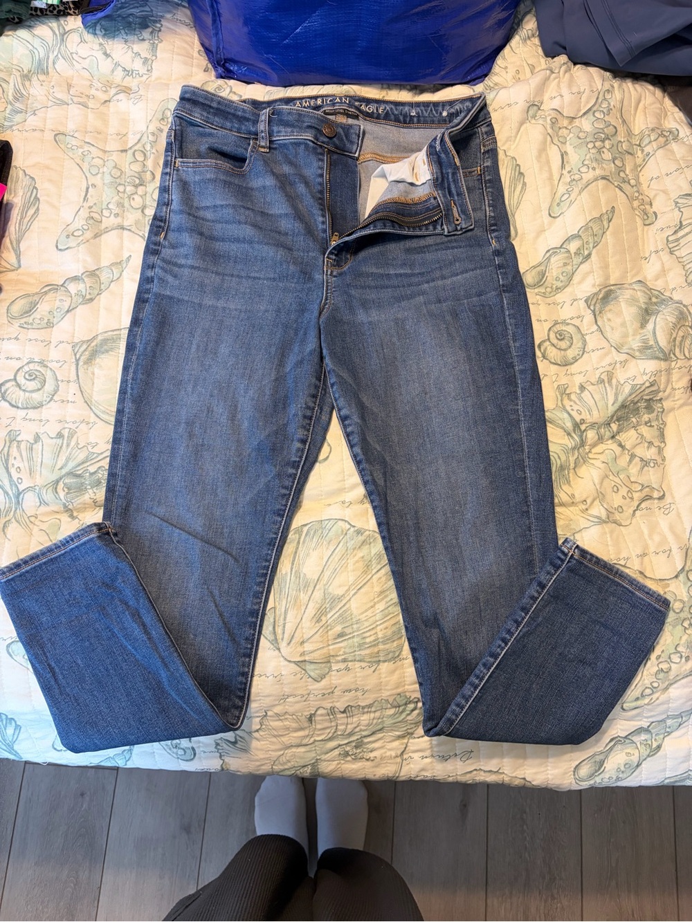 American Eagle Outfitters Women’s Blue Skinny Jeans - Stretch Denim